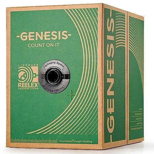 Genesis 11115501 22/10 Stranded General Purpose Cable, 500' (152.4 m), REELEX Pull Box, White