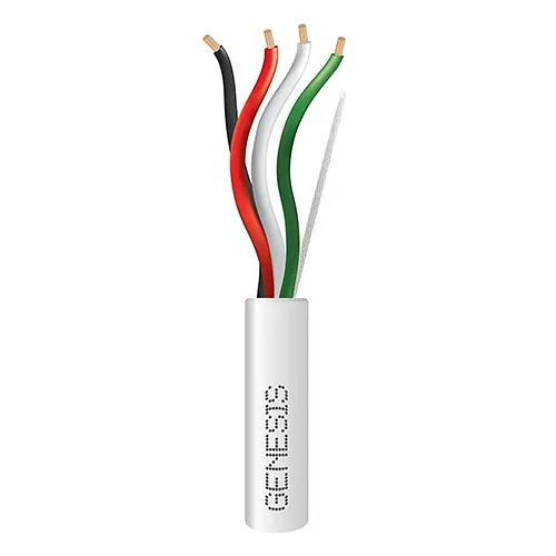 Genesis 11191101 18/4 Stranded General Purpose Cable, CL2, CM, Sunlight Resistant, 1000' (304.8 m), REELEX Pull Box, White