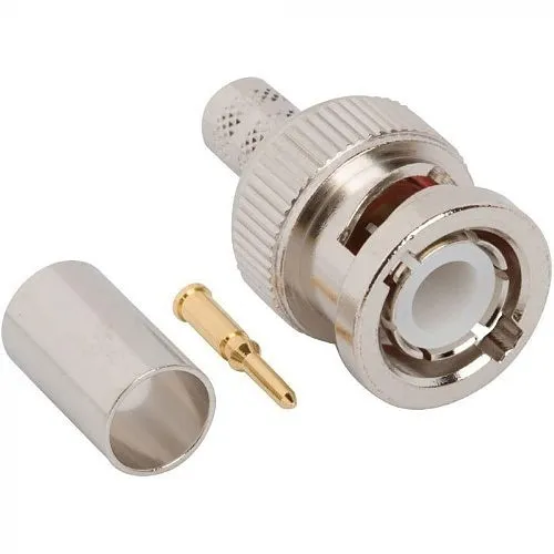 Amphenol RF 112533 BNC Straight Crimp Plug for RG-8X, LMR-240 UltraFlex, and Belden 9258, 50 Ohms