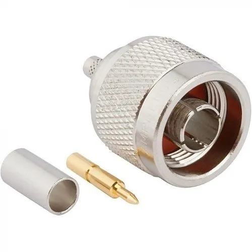 Amphenol RF 112562 BNC Straight Crimp Plug, RG-8 RG-213 RG-225, 50 Ohm