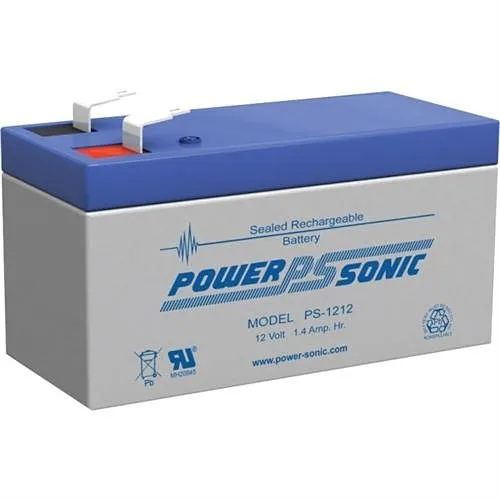 Power Sonic PS-1212F1 PS Series, 12V 1.4Ah General Purpose Reachargeable SLA Battery, F1 Terminals