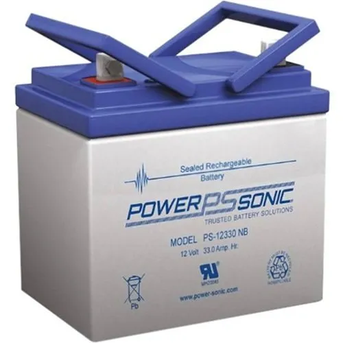 Power Sonic PS-12330 PS Series 12V, 33Ah General Purpose Rechargeable SLA Battery, NB3 Terminals