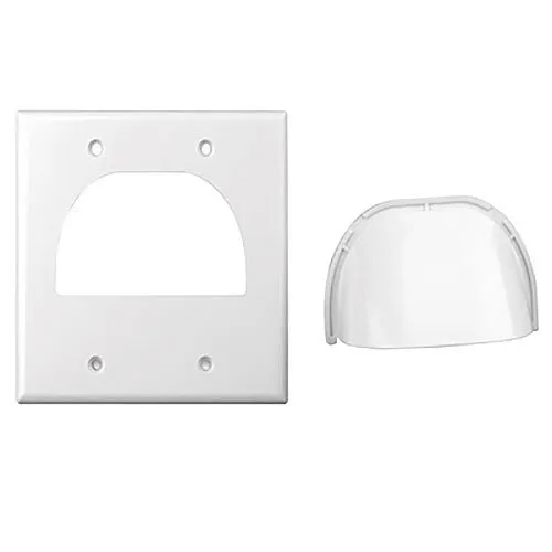 Vanco 120624 Bulk Cable Faceplate, White