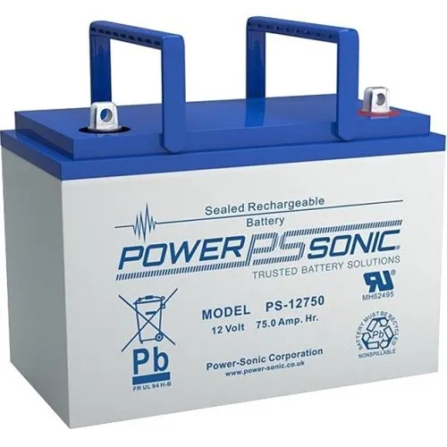 Power Sonic PS-12750 PS Series, 12V 75Ah General Purpose Rechargeable SLA Battery, Terminals