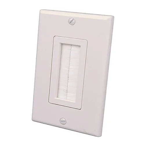 Vanco 120815X Decor Style Brush Bulk Cable Wall Plates, Almond