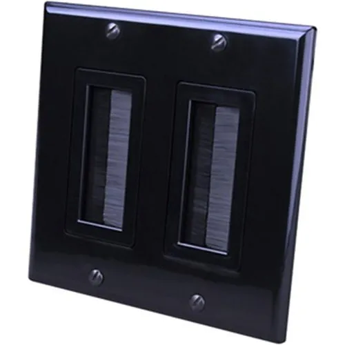 Vanco 120828X Dual Decor Style Brush Bulk Cable Wall Plates