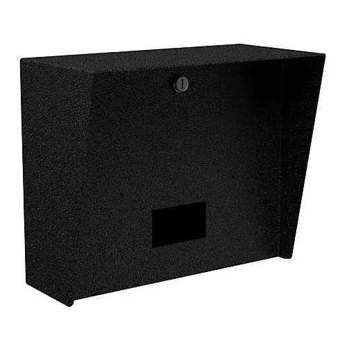 Pedestal Pro 1210HOU-2NIP-01-CRS Intercom Housing, Black Steel, 12" x 10", Landscape Orientation