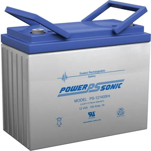 Power Sonic PS-12140 PS Series 12V, 140Ah General Purpose Rechargeable SLA Battery, F2 Terminals
