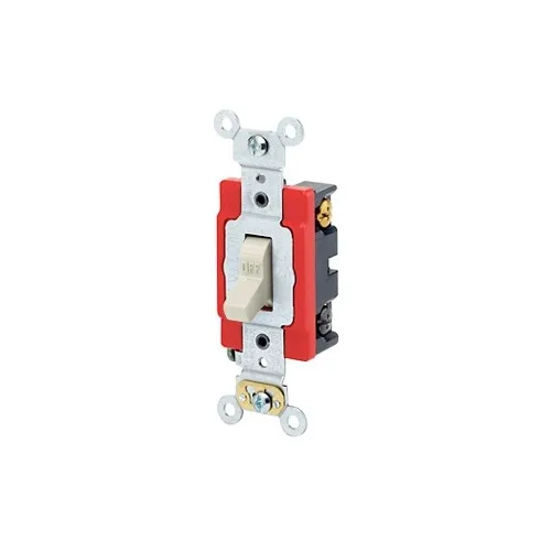 Leviton 1224-2T 4-Way Toggle Switch, 20A, 120/277VAC, Light Almond