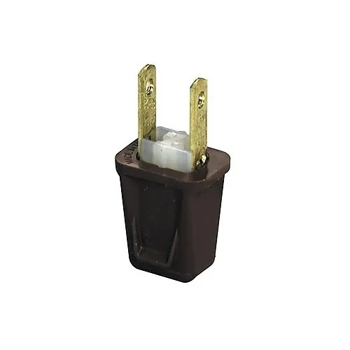 Leviton 123-P Connectors, 1-15P Polarized Plug, Brown
