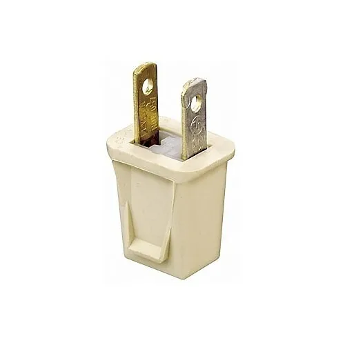 Leviton 123-PI Connectors, 1-15P Polarized Plug, Ivory