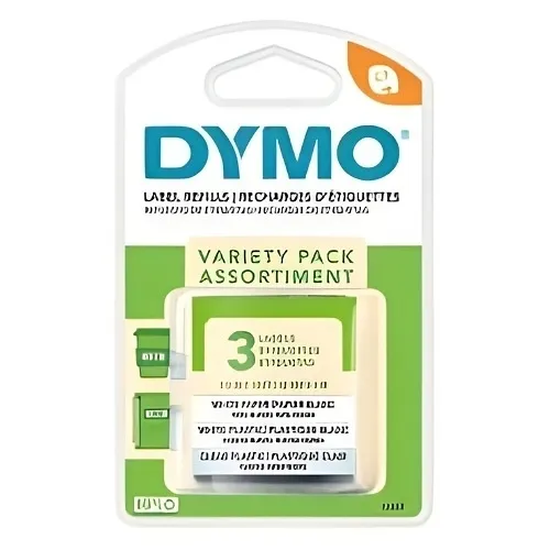 DYMO 12331 Label Maker, 3-Pack Letra Tag Tape Including White Paper, White Plastic, and Silver Metal Options