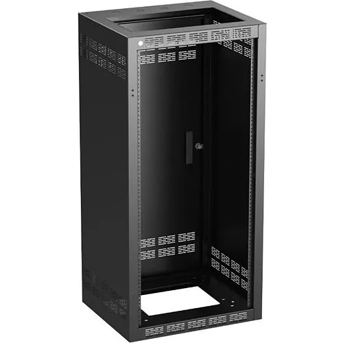 AtlasIED 124-18 Stand-Alone Floor Cabinet with Fixed Rails, 24 RU, Includes Rear Door, 18"