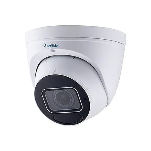 GeoVision GV-EBD8813 8MP H.265 Super Low Lux WDR Pro IR Turret IP Dome Camera, 2.8-12mm Motorized Lens, White