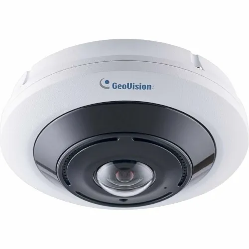 GeoVision 125-RFER127-0010 GV-R Series 12MP Super Low Lux Fisheye IP Camera, H.265 IR WDR, IP66, White