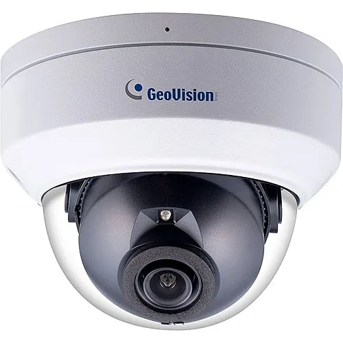 GeoVision GV-TDR8805 8MP H.265 Super Low Lux WDR Pro IR Mini Rugged Dome IP Camera, 2.8mm Fixed Lens, White