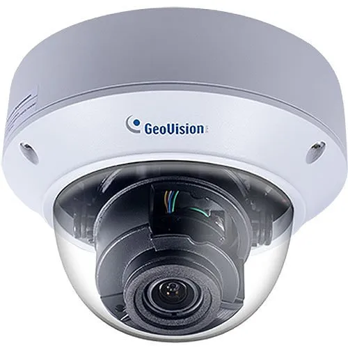 GeoVision GV-TVD4810 AI 4MP Super Low Lux WDR Pro IR Vandal Proof IP Dome Camera, 2.7-13.5mm, White