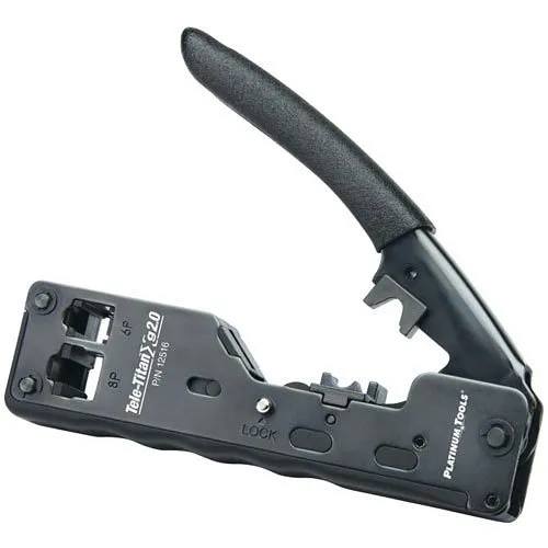 Platinum Tools 12516C Tele-TitanXG 2.0 Crimp Tool for 10G CAT6a Shielded Connectors