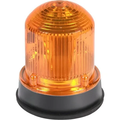 Edwards Signaling 125HALSA24DB 1125 Class Steady-On Halogen Beacon for NEMA 4X Applications, 24VDC, 0.770A, Amber, Black Base