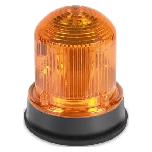 Edwards Signaling 125INCFA24DB 125 Class Incandescent Beacon in NEMA 4X Enclosure, Flashing, 24VDC, 0.610A, Amber Lens, Black