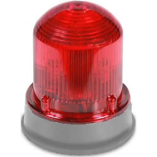 Edwards Signaling 125 Class Flashing Incandescent Beacon for NEMA 4X Applications, 120VAC 50/60 Hz, 0.510A, Gray Base, Red Lens