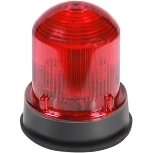 Edwards Signaling 125 Class Flashing Incandescent Beacon for NEMA 4X Applications, 24VDC, 0.610A, Gray Base, Red Lens