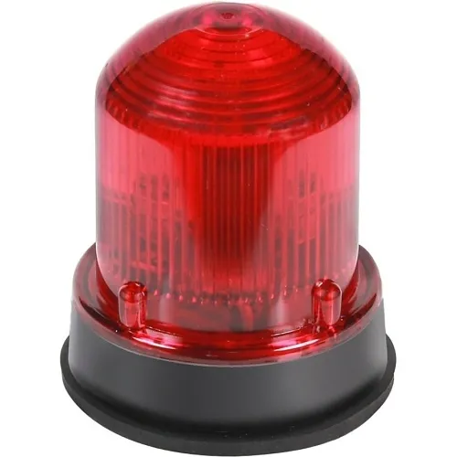Edwards Signaling 125INCFR24DB 125 Class Flashing Incandescent Beacon for NEMA 4X Applications, 24V DC, Black Base, Red