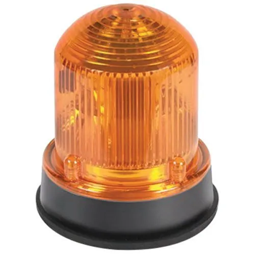 Edwards Signaling 125INCSA24D 125 Class Steady-On Incandescent Beacon for NEMA 4X Applications, 24VDC, 0.610A, Amber, Gray Base