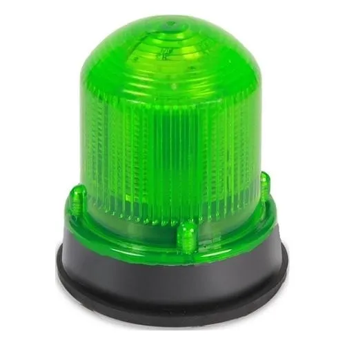 Kidde 125LEDFG24DB Flashing Beacon LED, Black Base, 24V, Green