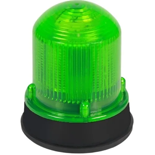 Kidde 125STRNG1248DB 125 Class Normal Output Xenon Strobe Beacon, 12‑48V DC, Green Lens, Black Base