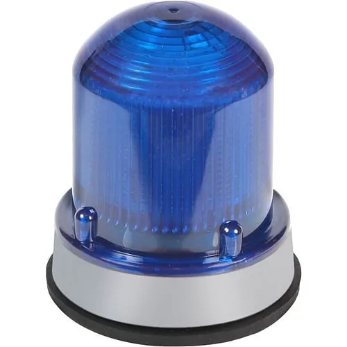 Edwards Signaling 125XBRMB24D 125 Class XBR XTRA-BRITE LED Beacon, Steady-On 65 fpm Flashing, Gray Base, Blue, 24V DC, 0.215A