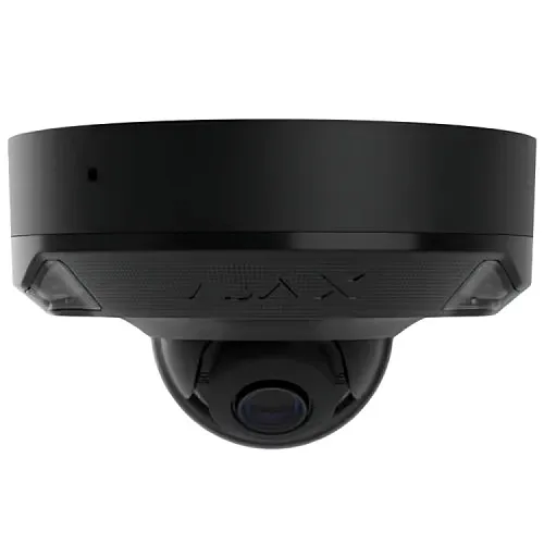 AJAX 126268.214.BL1 5MP DomeCam Mini Wired AI-Powered Security IP Camera, 110° Viewing Angle, 2.8mm Lens, Black