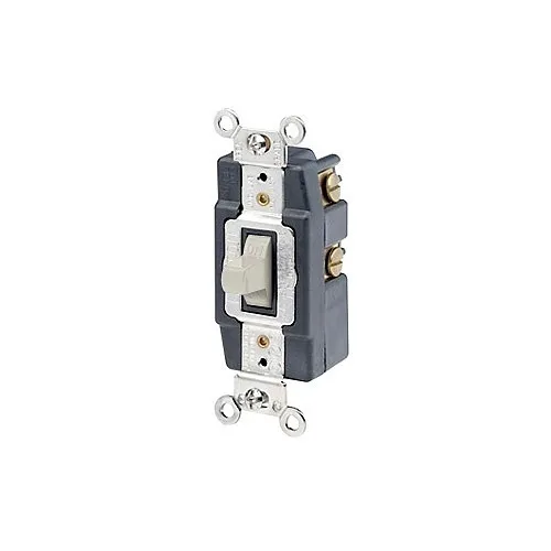 Leviton 1285-T Toggle Single-Pole AC Quiet Switch, 120/277V