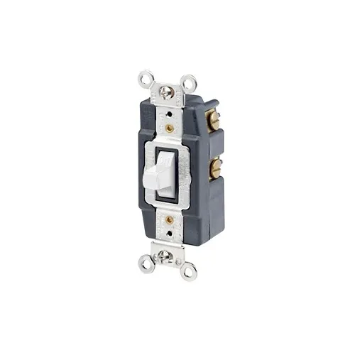 Leviton 1285-W 15A 125V Toggle Pilot Light Switch, White