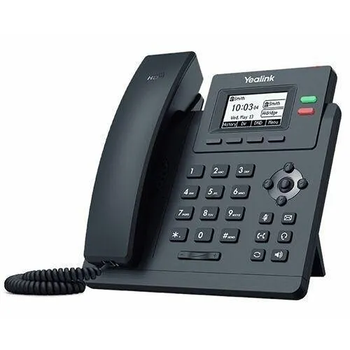 Yealink 1301044 SIP-T31G Internet Protocol Phone, VoIP, HD Audio, 2.4" Color Display, 10 Programmable Keys, Ethernet, Black