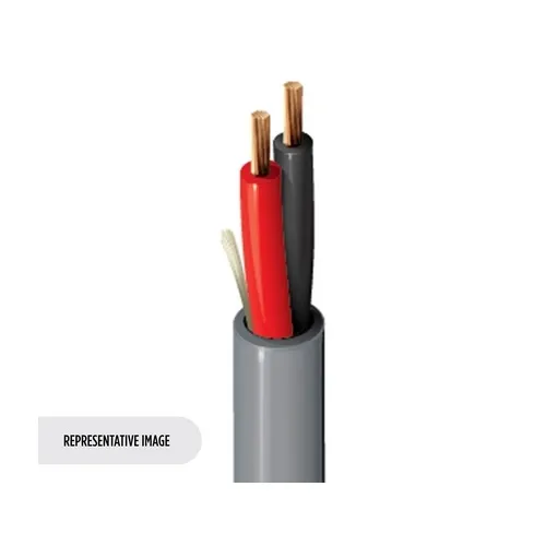 Belden 1307A 0081000 Speaker Cable, 16/2 (65 x 34) Oxygen-Free Bare Copper (High Conductivity), PE Insulation, PVC Jacket, CM, Direct Burial, Flexible, Gray, Reel, 1000'