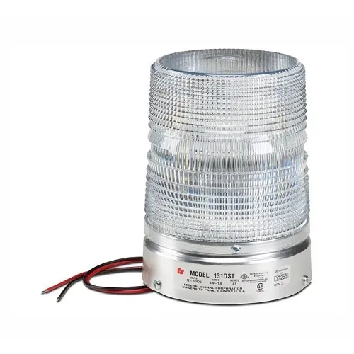 Federal Signal 131DST-120C Double Strobe Light, 120VAC, Pipe Mount, Color