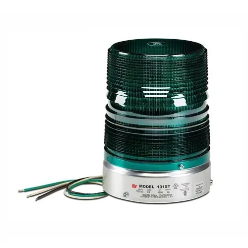 Federal Signal 131DST-120G Double Strobe Light, 120VAC, Green