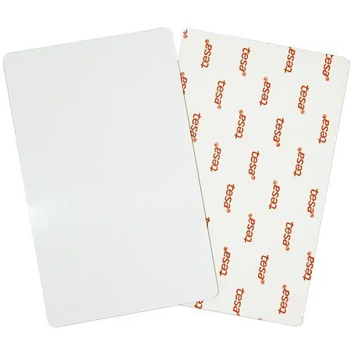 HID 1324GAN11 Direct Image PVC 10 Mil Glossy Adhesive Back Label, ProxCard II Size, No Slot Punch, White
