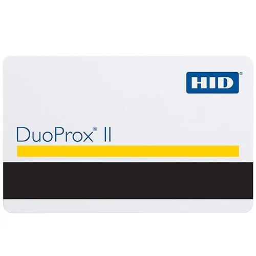 HID 1336LGGSN DuoProx II 1336 Printable Prox Card with Magnetic Stripe, Programmed, Glossy Front and Back, Sequential Numbers, No Slot, White