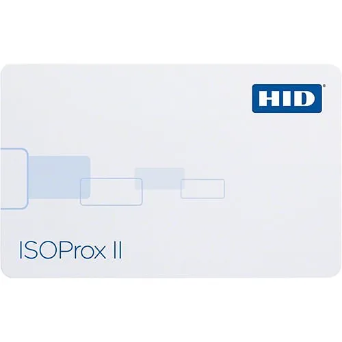 HID 1386LGSMN ISOProx II 1386 Printable Proximity Card, Programmed, Glossy Front, HID Logo Back, Matching Numbers, No Slot, White