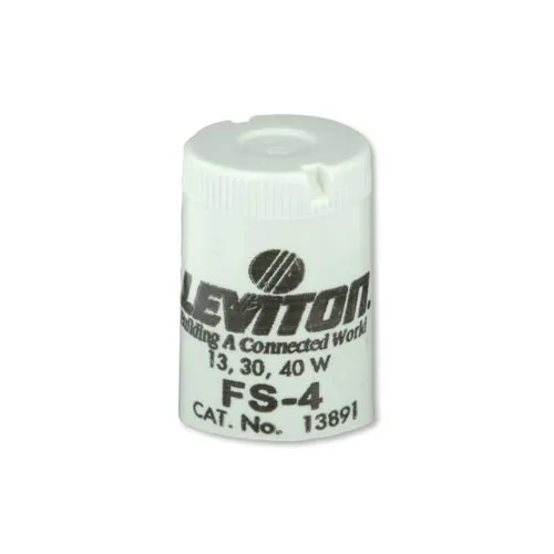 Leviton 13891 Fluorescent Lamp Starter, Basic, 13, 30, and 40W, FS-4