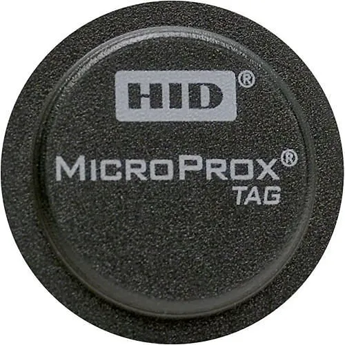 HID 1391LSSMN MicroProx 1391 Proximity 125 kHz Adhesive Tag, Programmed, Matching Numbers, HID Logo, Gray