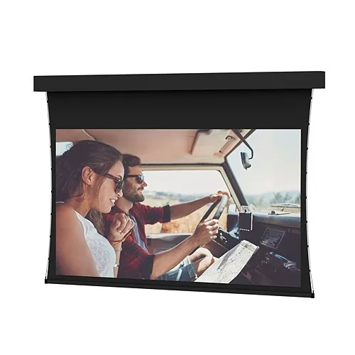 Da-Lite 14162 Tensioned Professional Electrol Electric Projection Screen, Ceiling / Wall Mounted with Wooden Case and Trim, 16:10 Wide, HD Progressive 1.3, 120V, 208" Screen, TAA Compliant