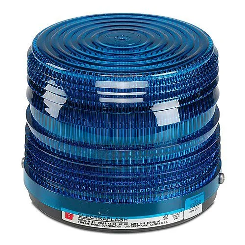 Federal Signal 141ST Electraflash Strobe Warning Light, 12VDC, Blue