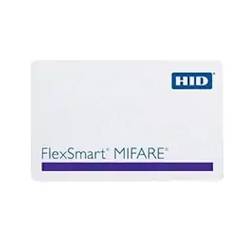 HID 1436NG1NN FlexSmart 1436 MIFARE Composite PET/PVC 1K Printable Smart Card, Non-Programmed, Glossy Front and Magstripe Back, No Numbers, No Slot, White