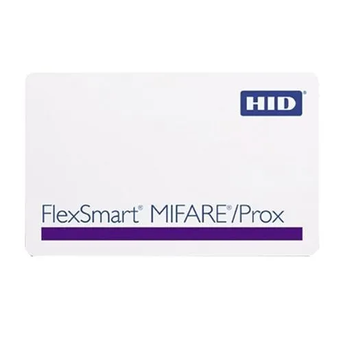 HID 1437LGGNNM MIFARE Classic + Prox Card with Sequential Matching Encoded / Printed, 1K, Composite 40% Polyester / PVC, No Printed Card Numbering, No Slot Punch, Glossy Finish, White