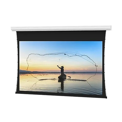 Da-Lite 14551 Tensioned Designer Contour Electrol Electric Projection Screen, Ceiling / Wall Mounted, 16:10 Wide, Da-Mat, Battery, 94" Screen, TAA Compliant