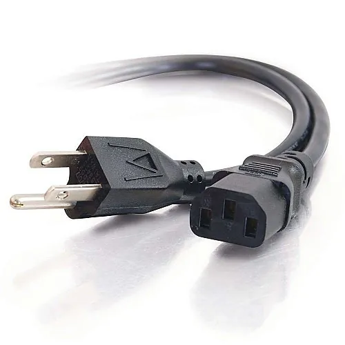 Ortronics 14719 C2G 18 AWG Universal Power Cord, NEMA 5-15P to IEC320C13, TAA Compliant, 25' (7.6m)