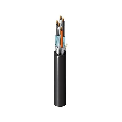Belden 1477A0105000 12-Pair 18+22SWG Stranded BC Instrumentation Cable, E1, Individual and Overall Beldfoil Shield, 5000' Reel, Black